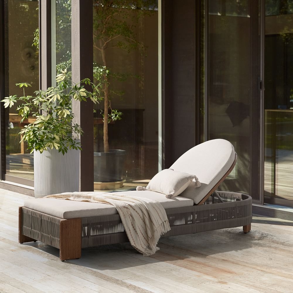 Buy online Porto Outdoor Chaise Lounger now West Elm UAE UAE