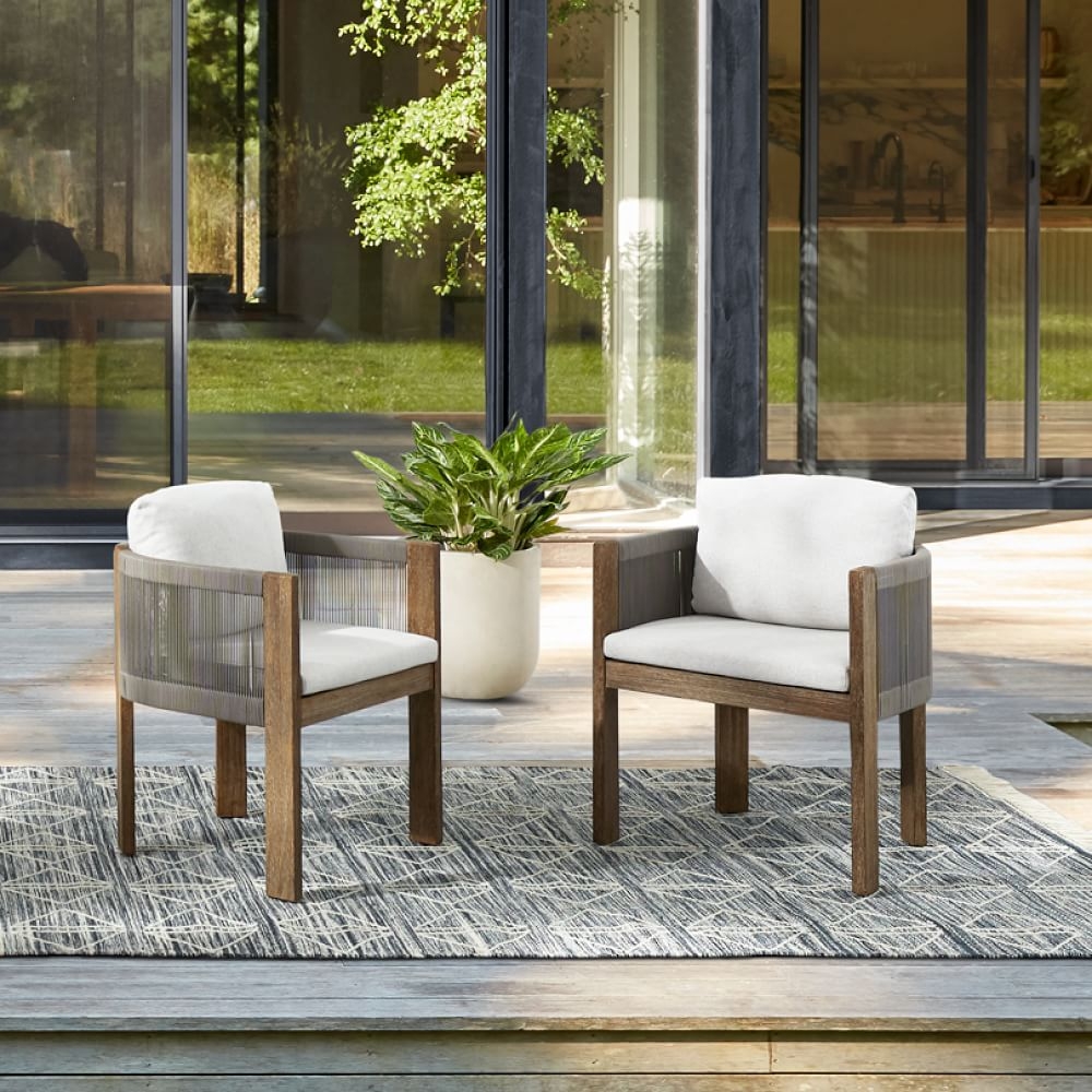 Buy online Porto Outdoor Dining Chairs Set of 2 now West Elm