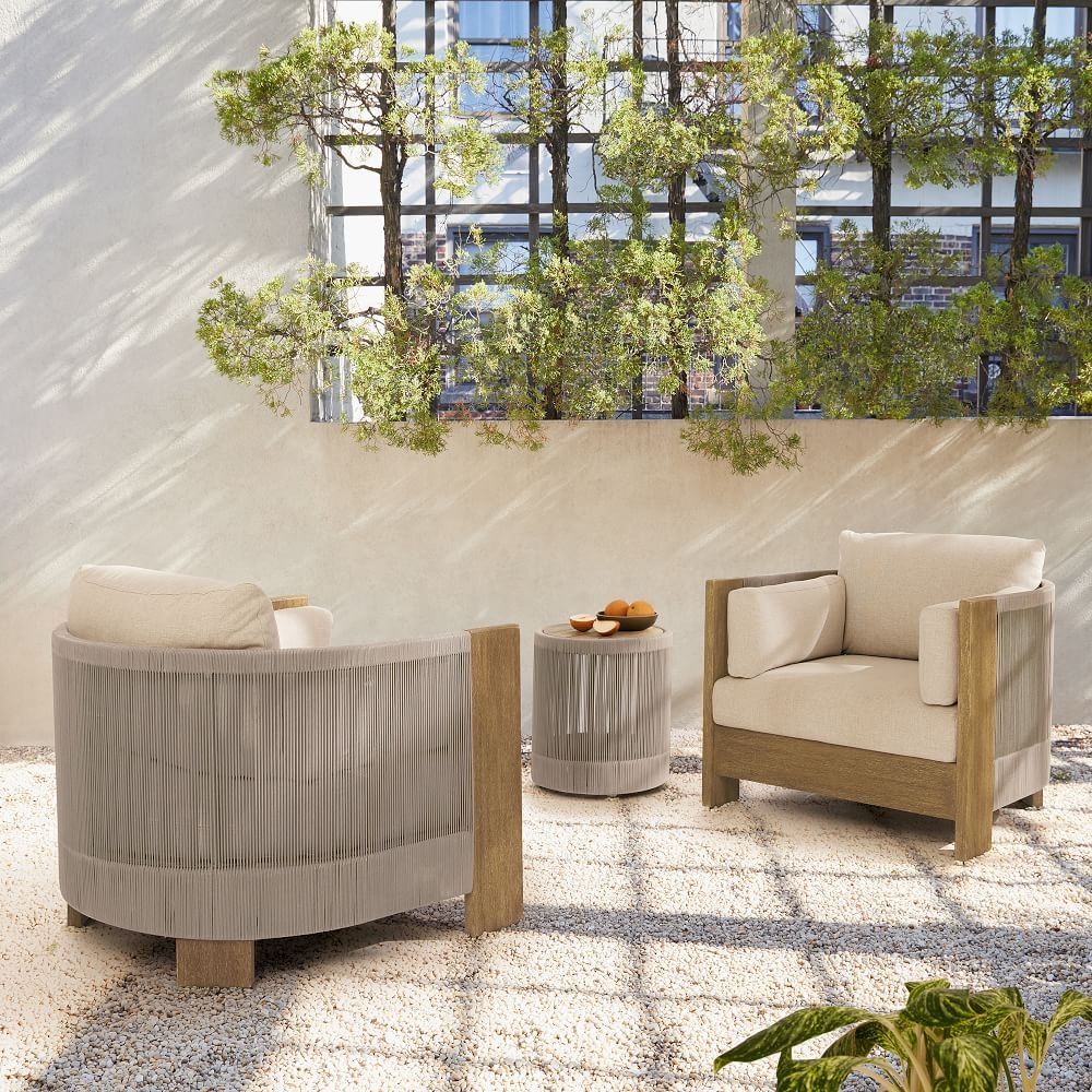 West elm outlet round end table
