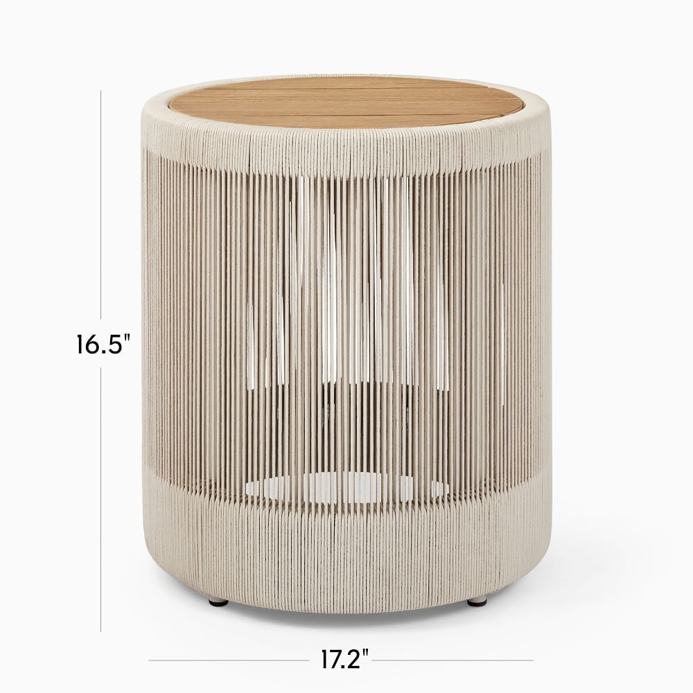 Woven side sale table