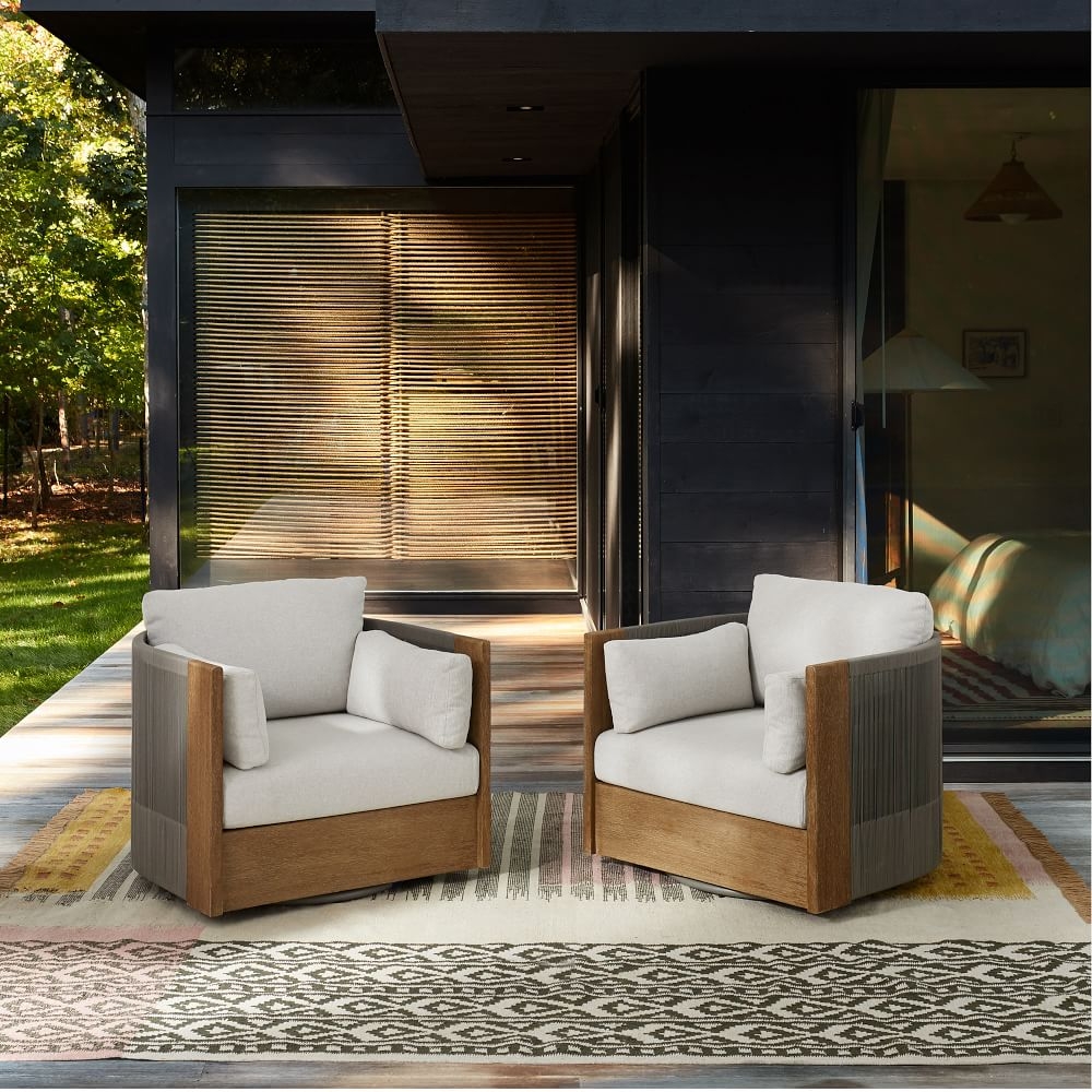 West elm outdoor swivel chair hot sale