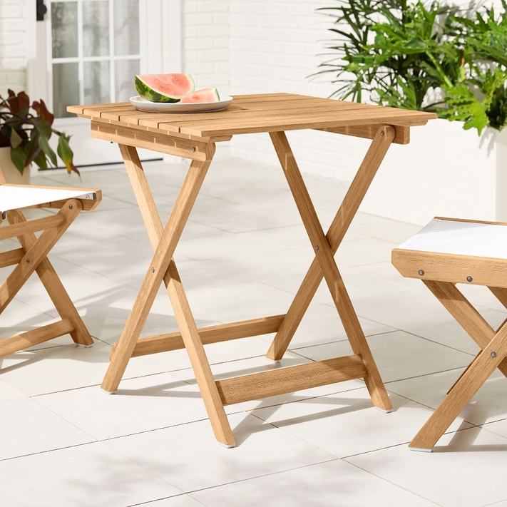 Folding outdoor shop bistro table