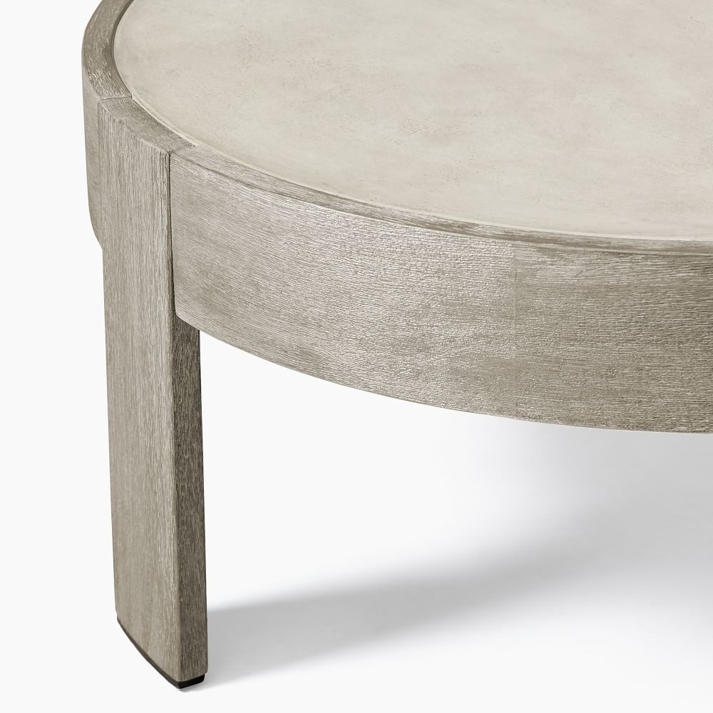 Concrete coffee store table with storage