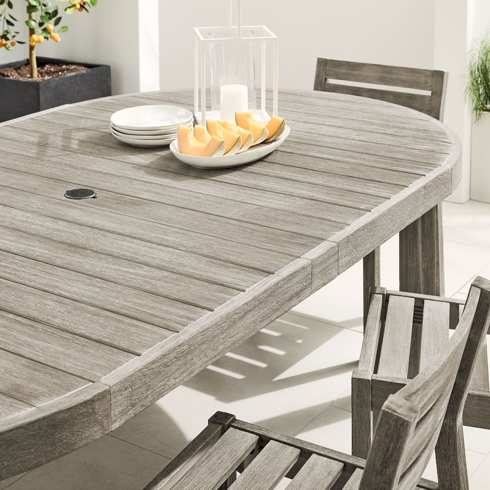 Extending outdoor dining hot sale table