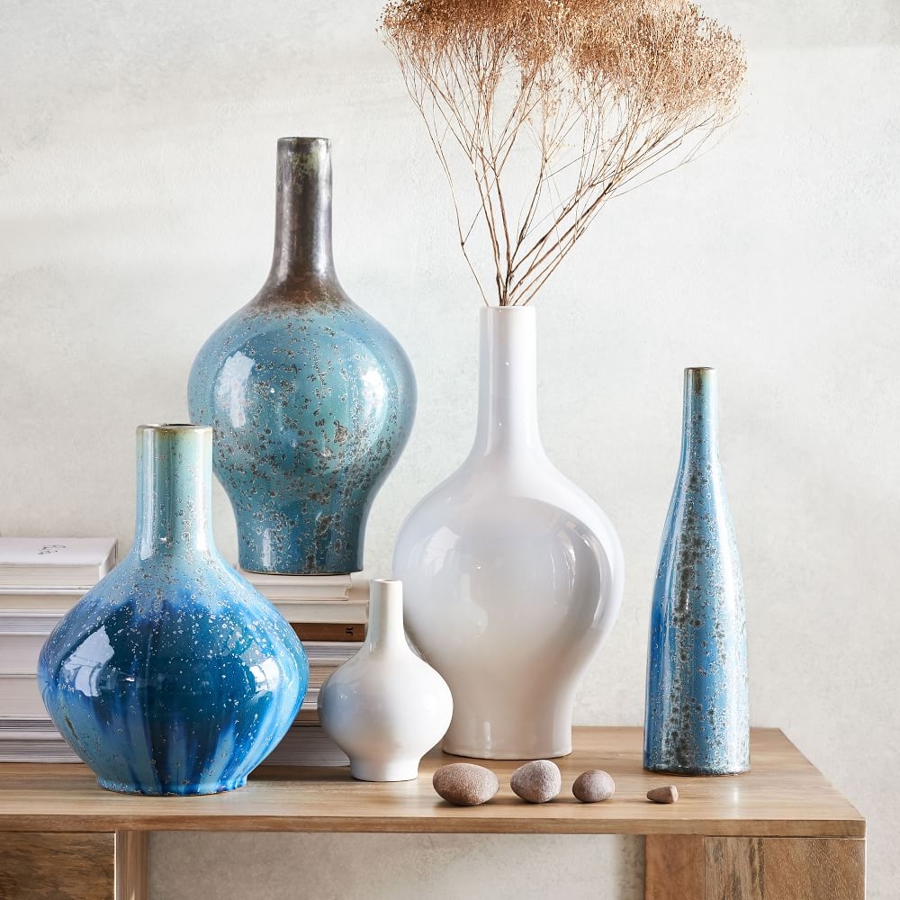 Reactive Glaze Vases Light Blue
