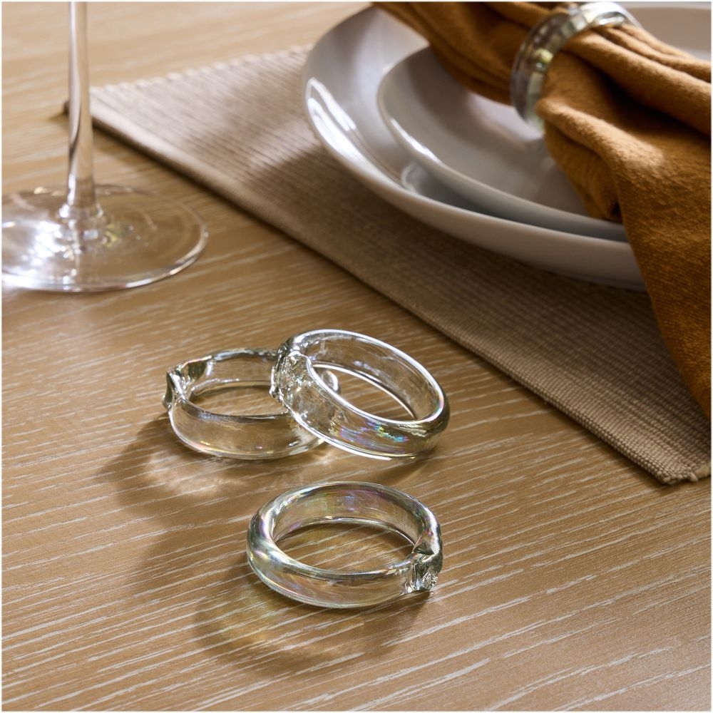 Buy online Recycled Glass Napkin Rings now West Elm UAE UAE