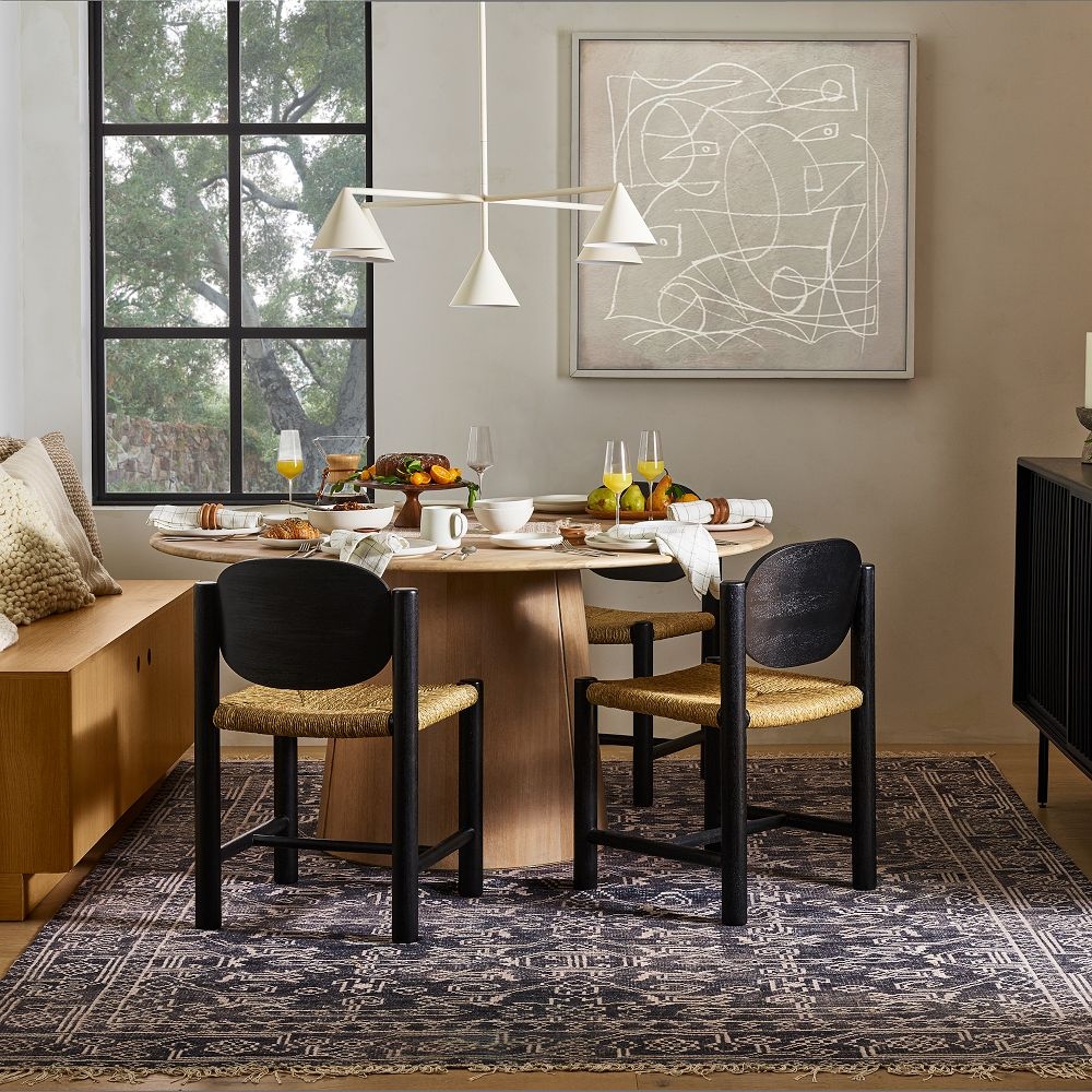 Wood dining chairs shop with upholstered seats