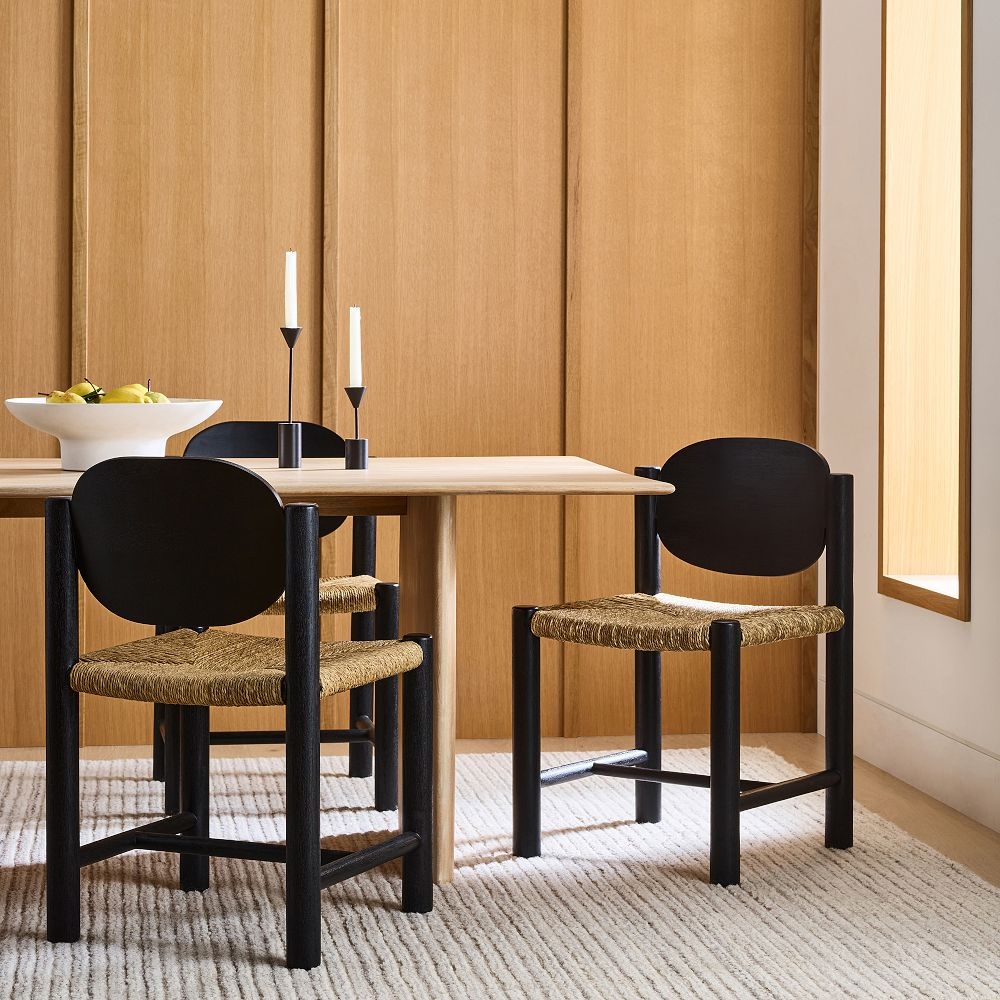 Black dining sales chairs with arms