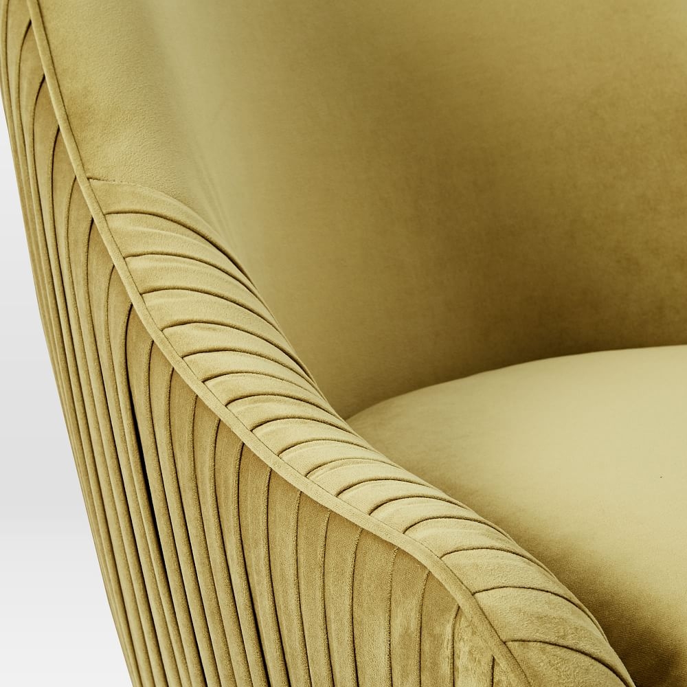 Pleated cheap swivel chair