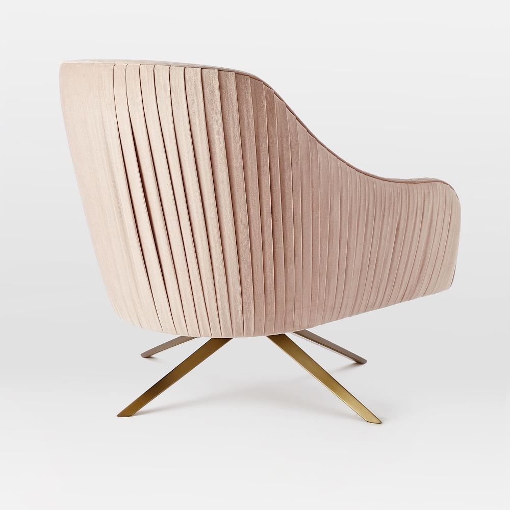 Pleated on sale swivel chair