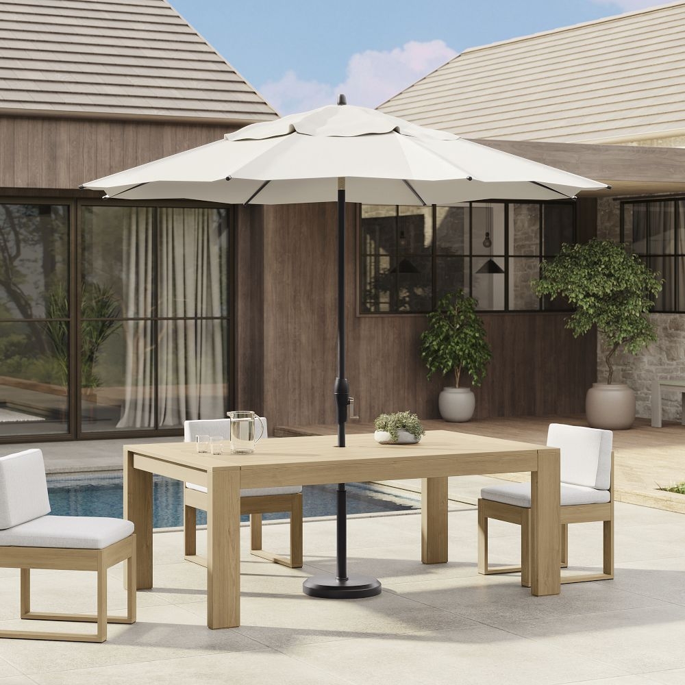 Umbrella for outside clearance table