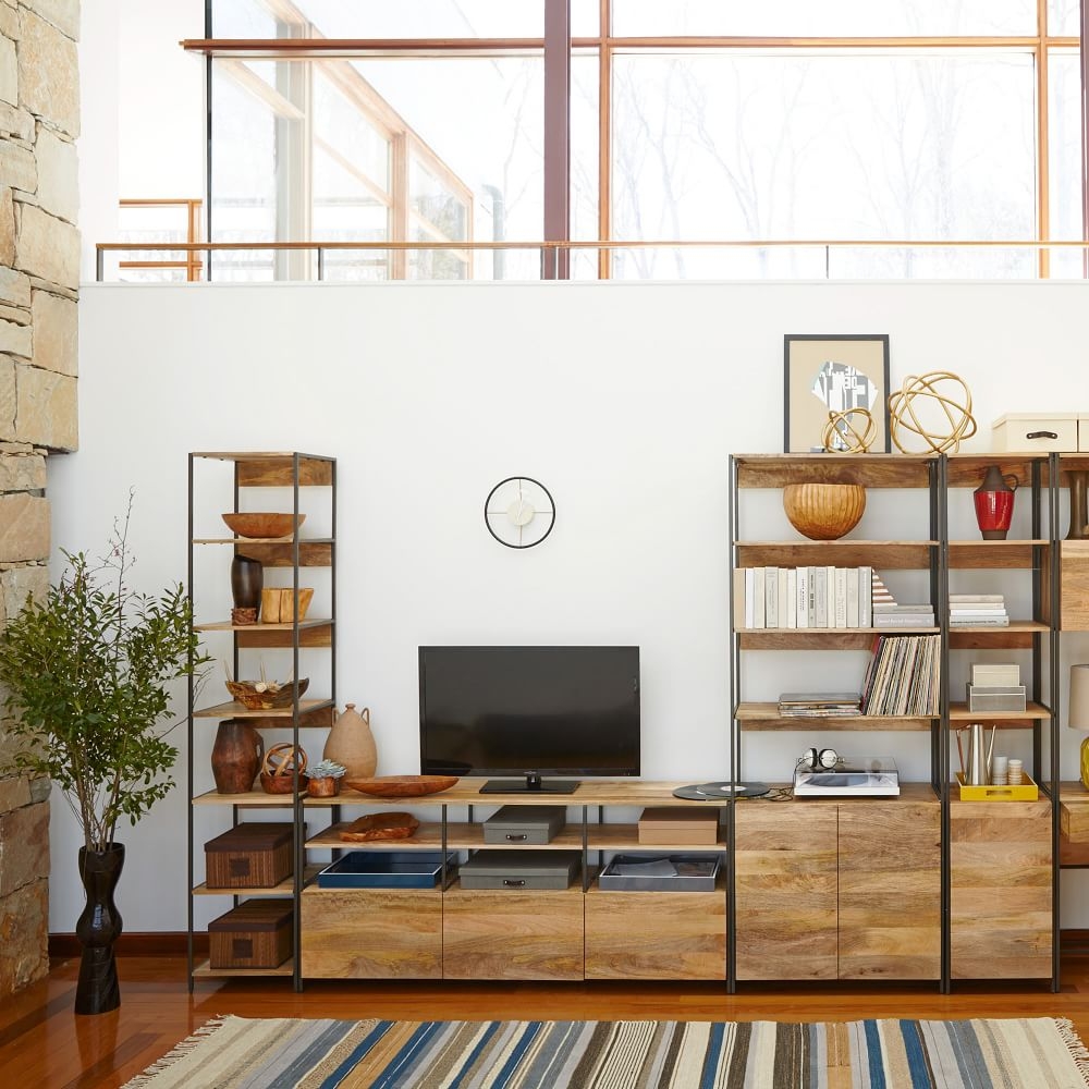 West elm industrial modular media console new arrivals
