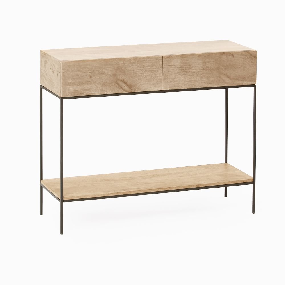 Industrial console sale table with drawers