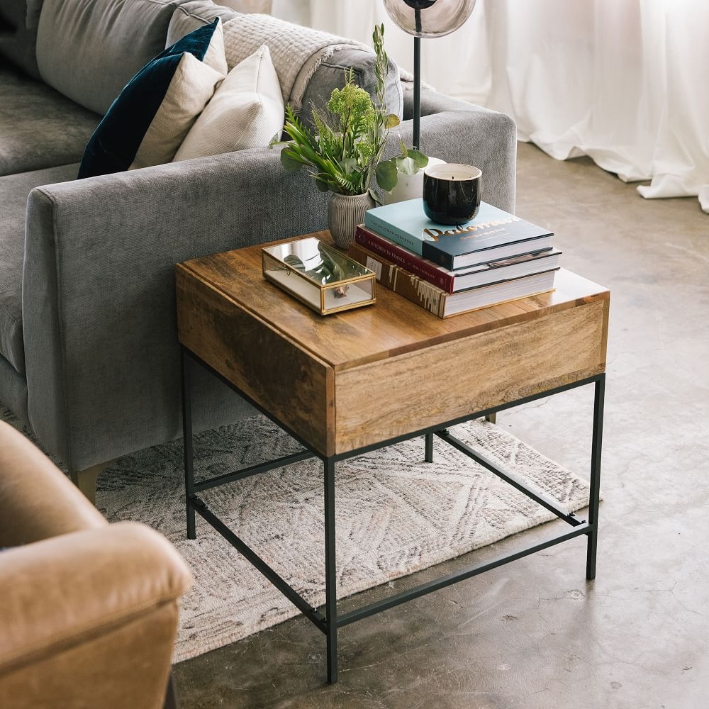Industrial side tables store for living room