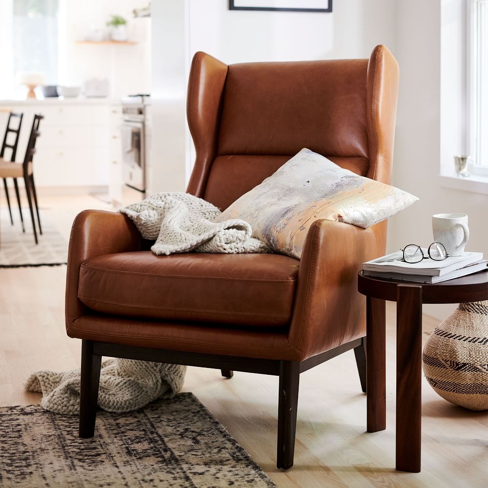 Buy online Ryder Leather Chair now West Elm UAE UAE