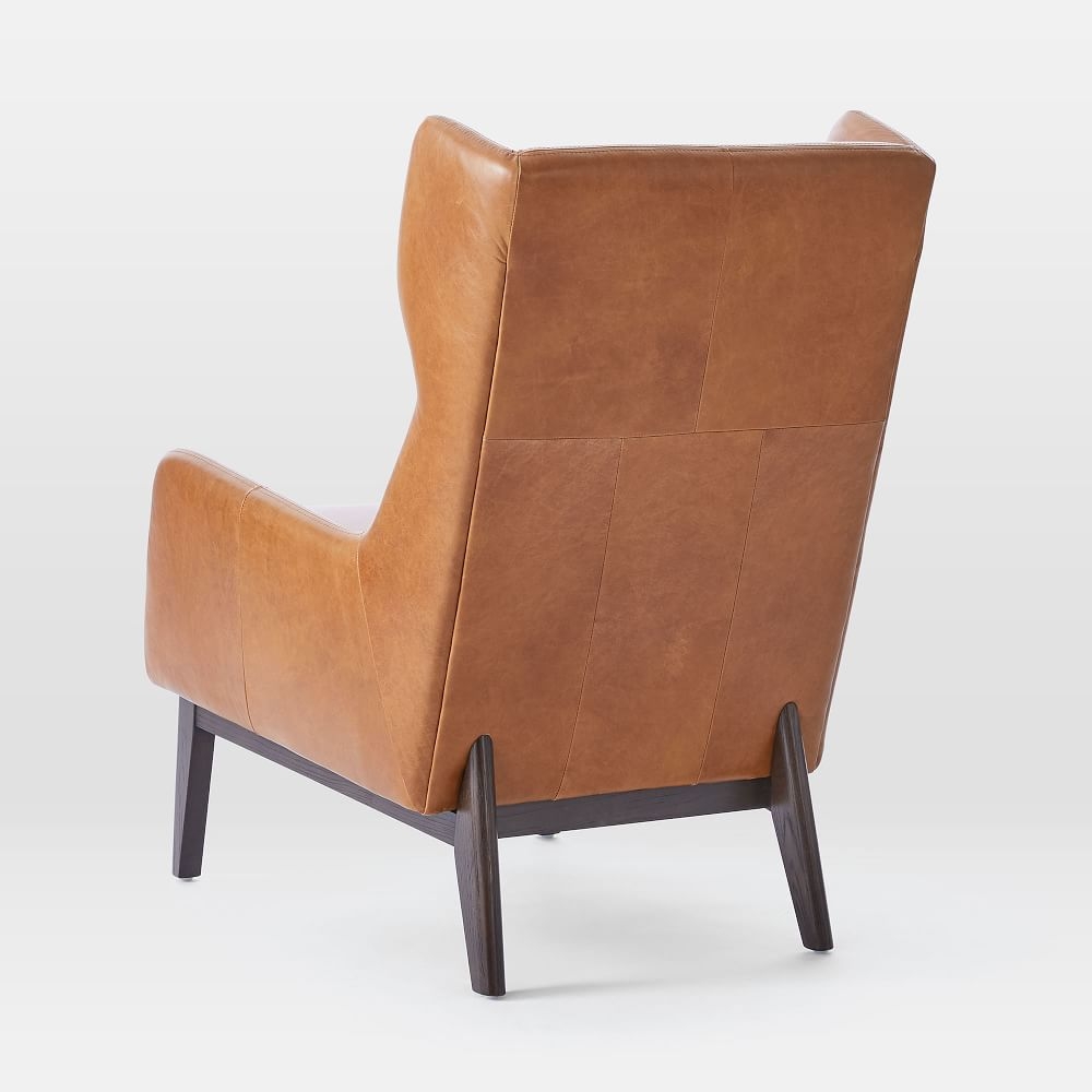 Leather chair sales with ottoman