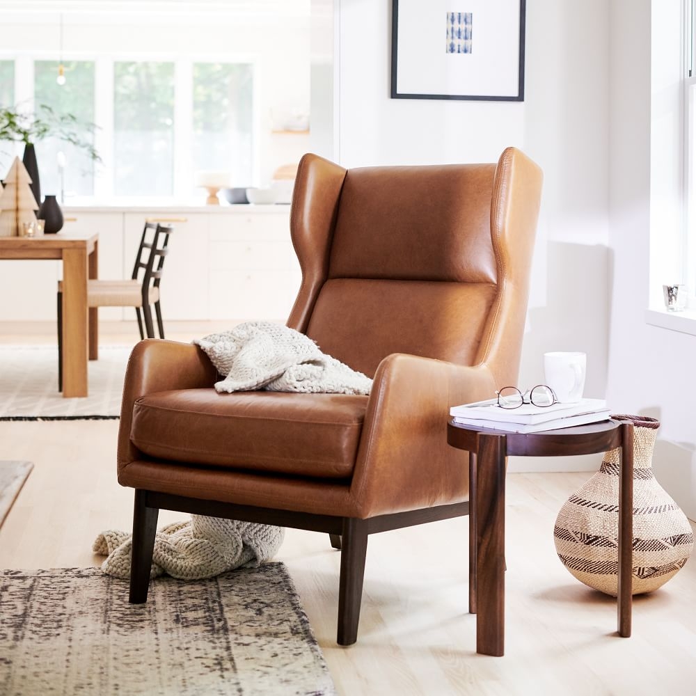 Black leather wood chair hot sale