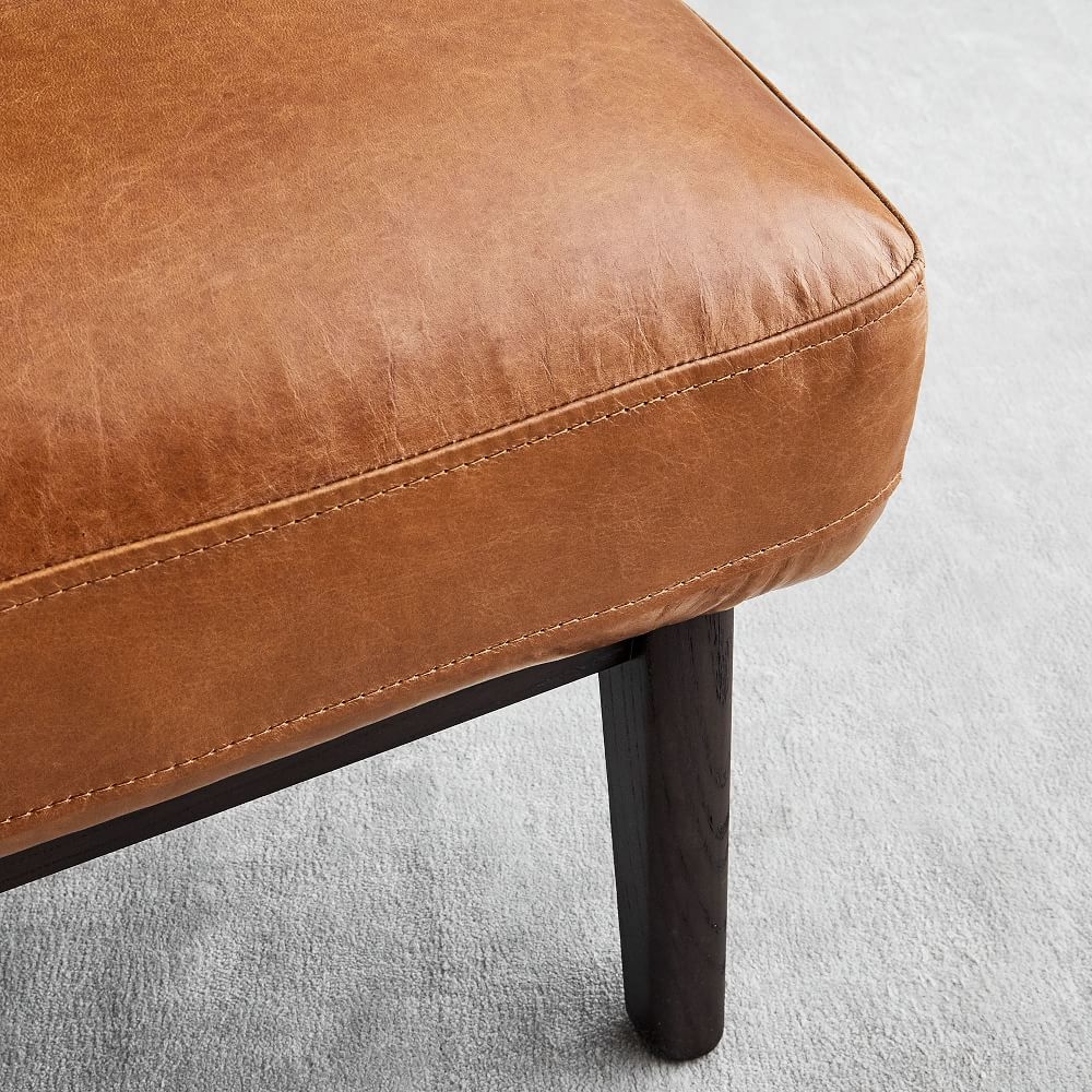 Leather cheap ottoman bench