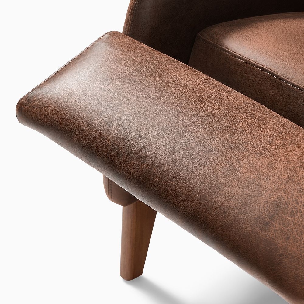 Sleek leather shop recliners