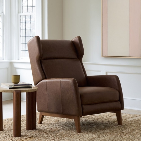 Single leather sofa chair discount