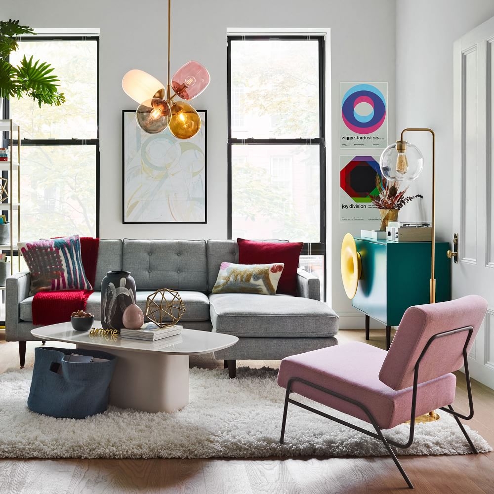 Buy online Sculptural Glass Globe Floor Lamp Clear now West