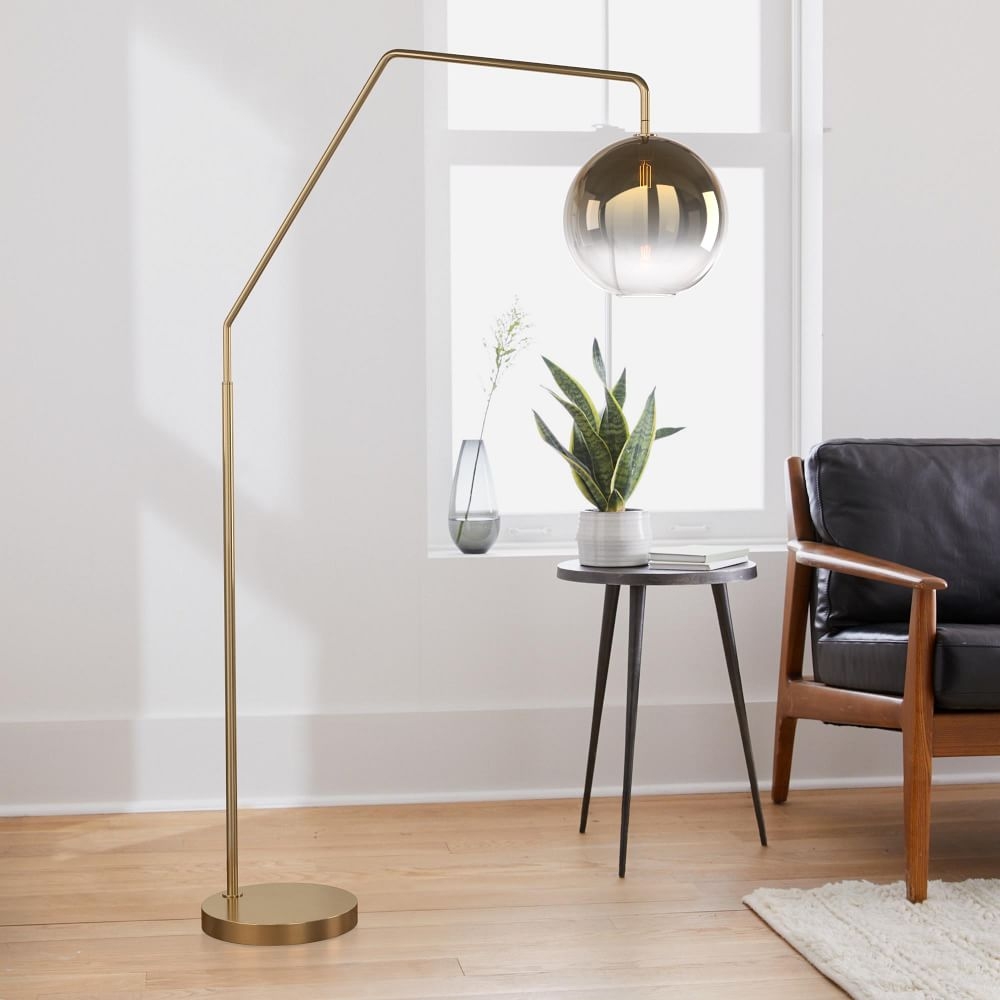 West elm gold floor lamp sale