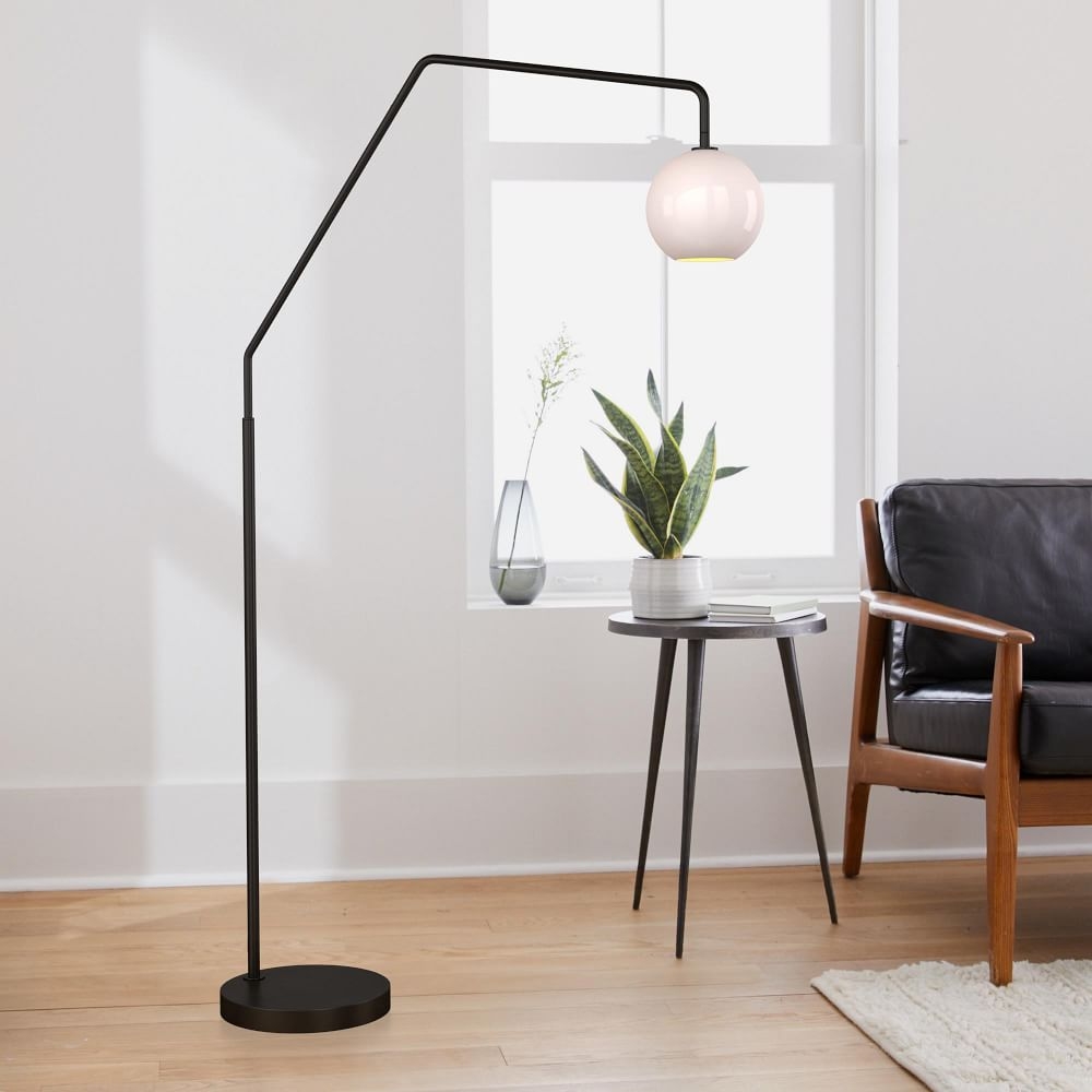 Mid century deals globe floor lamp