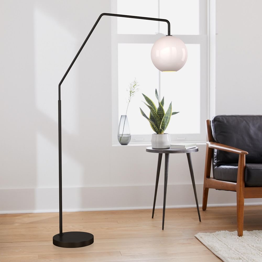 Buy online Sculptural Overarching Globe Floor Lamp Milk now