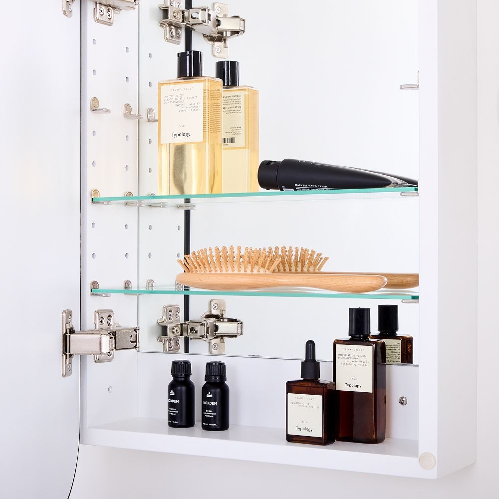 Medicine cabinet glass shop door