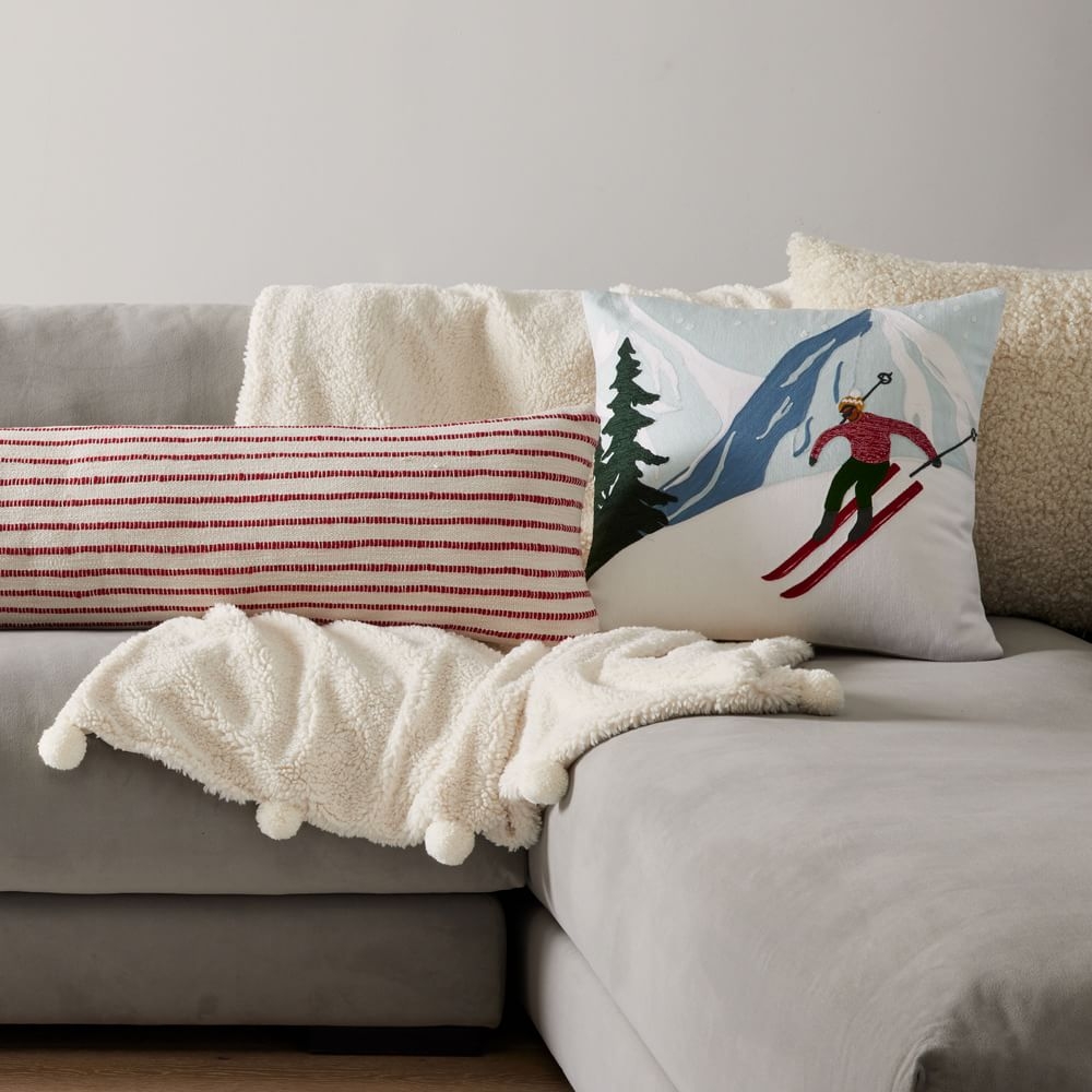 Buy online Sherpa Pom Pom Throw now West Elm UAE UAE