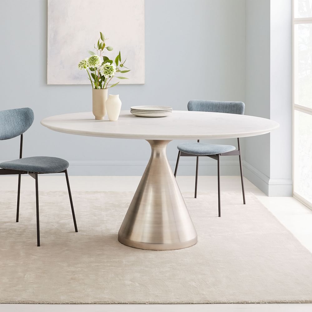 Round white marble dining table hotsell