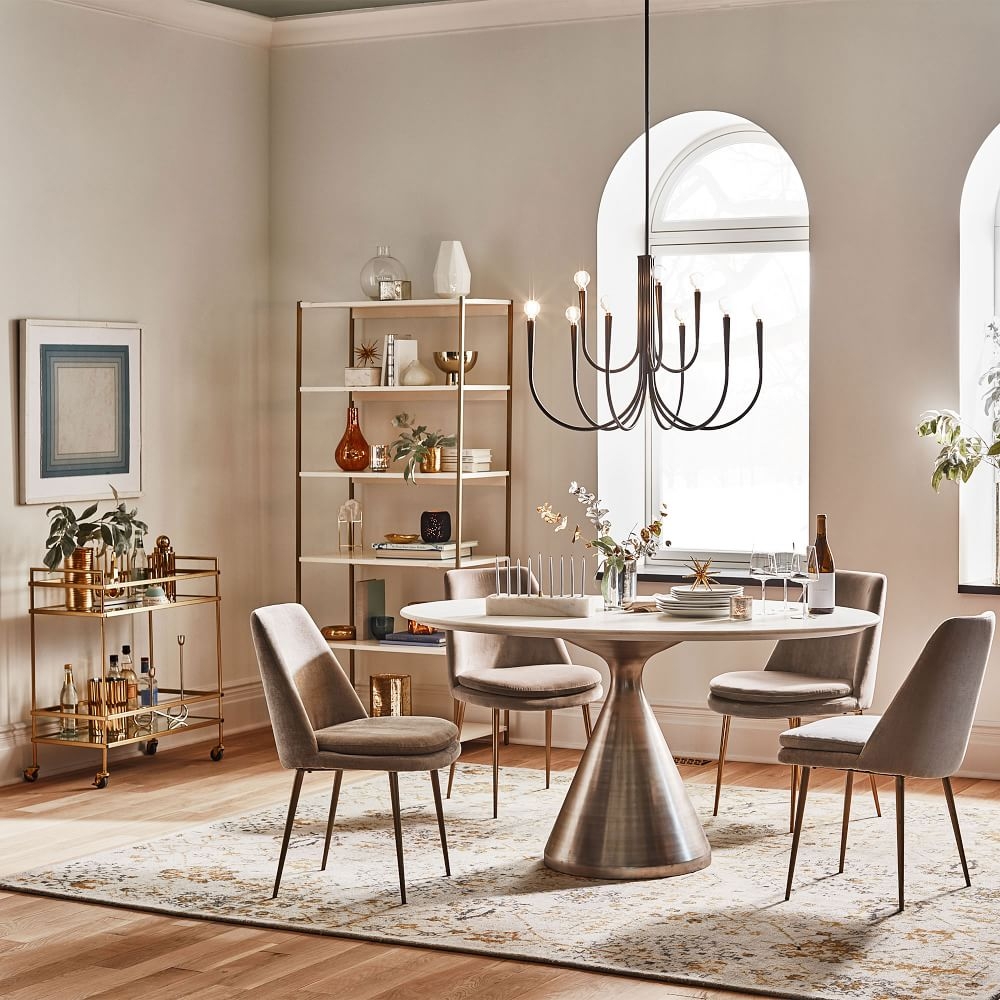 Round shop pedestal table