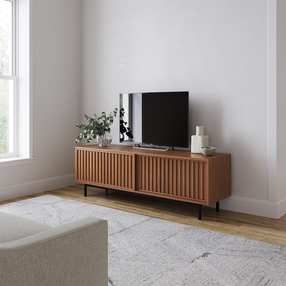 Wooden outlet tv console