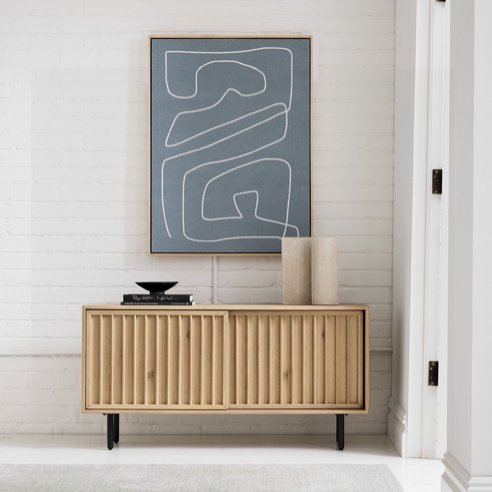 Slatted Media Console