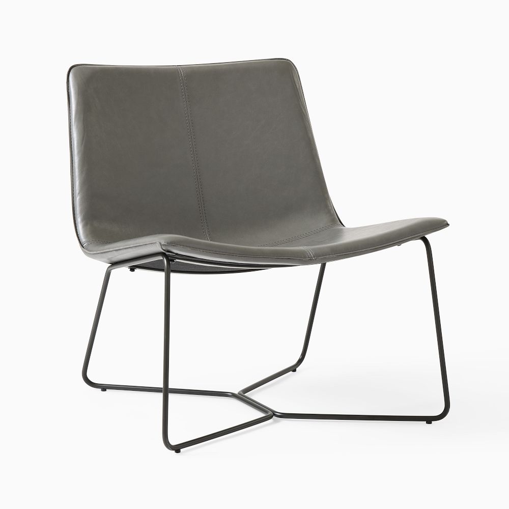 Buy online Slope Leather Lounge Chair now West Elm UAE UAE