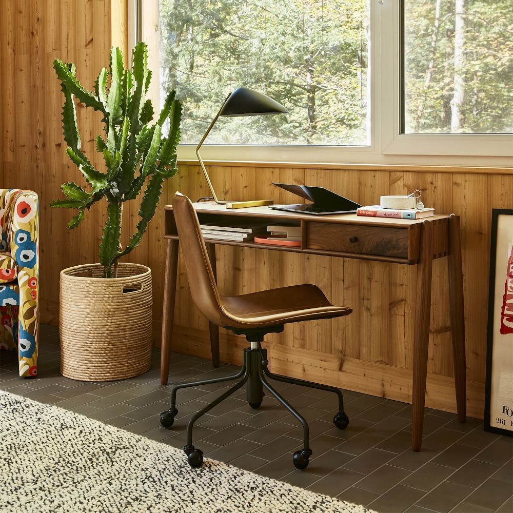 Saddle leather hotsell office chair