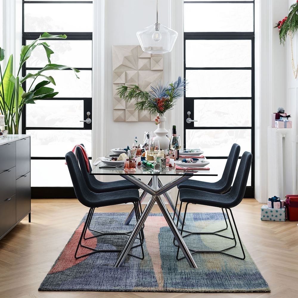 Small upholstered shop dining chair