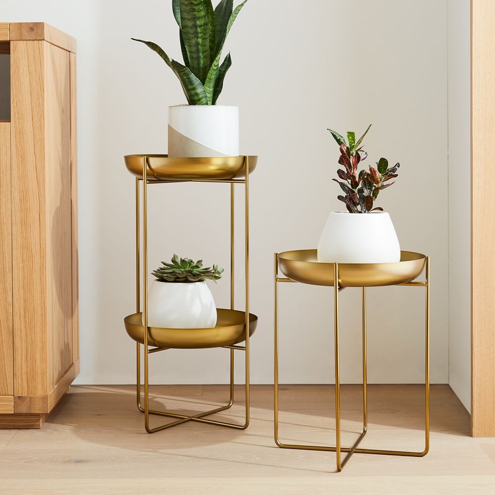 Gold plant table sale