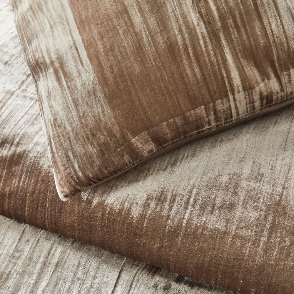 Crinkle Velvet Duvet Cover Shams