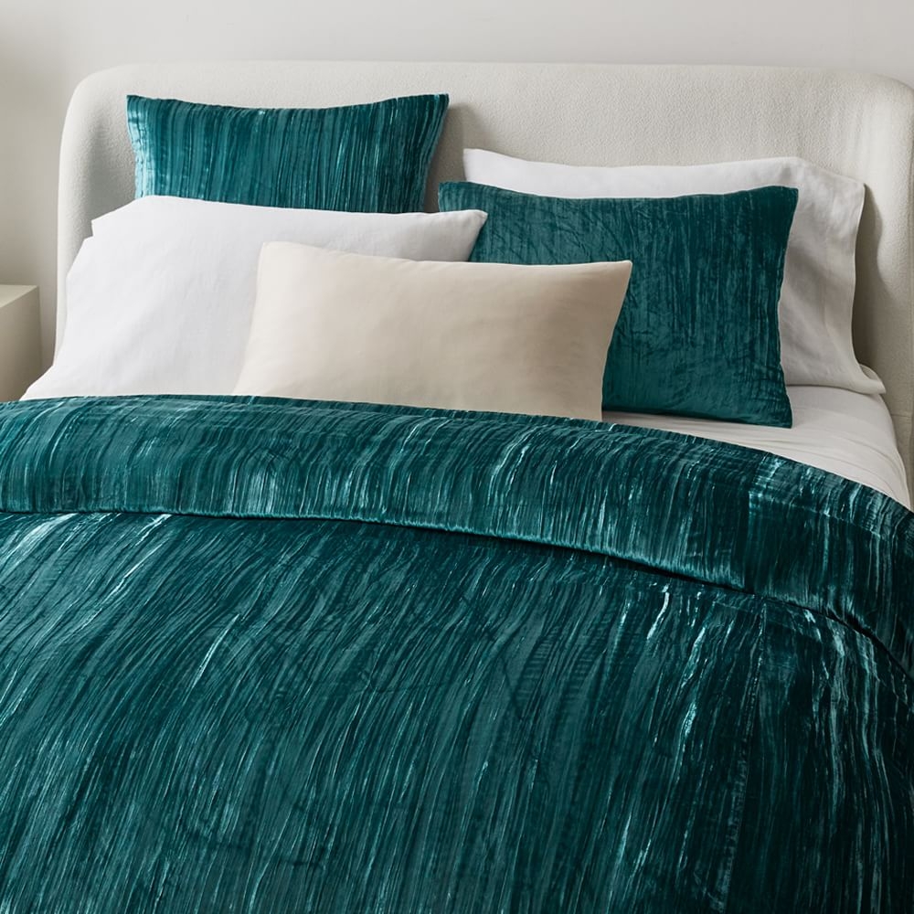 Buy online Crinkle Velvet Duvet Cover Shams now West Elm UAE UAE
