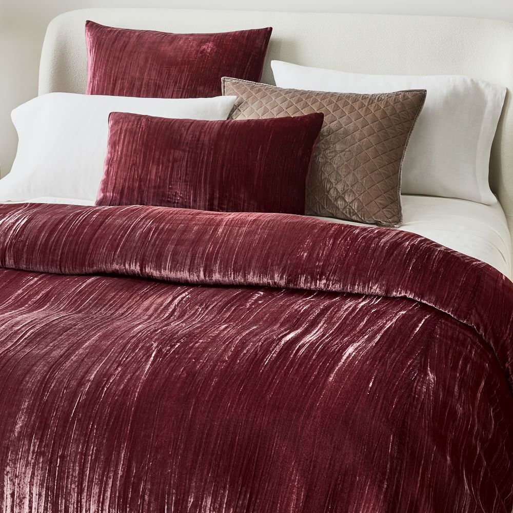 West elm crinkle velvet duvet 2025