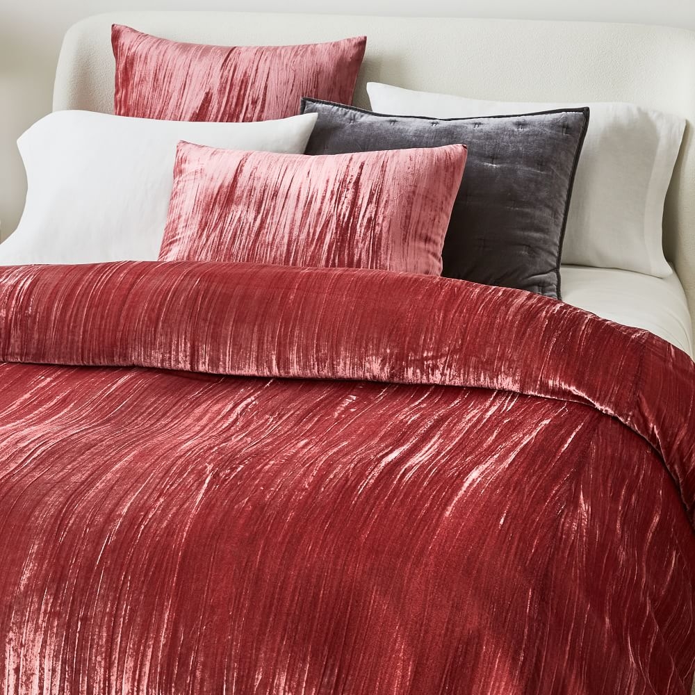 Buy online Crinkle Velvet Duvet Cover Shams now West Elm UAE UAE