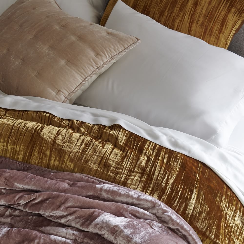 Crinkle velvet duvet cover west sales elm