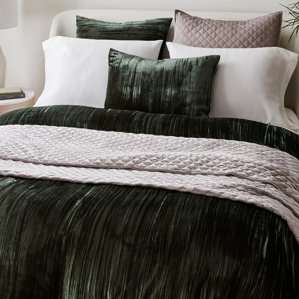 Buy online Crinkle Velvet Duvet Cover Shams now West Elm UAE UAE