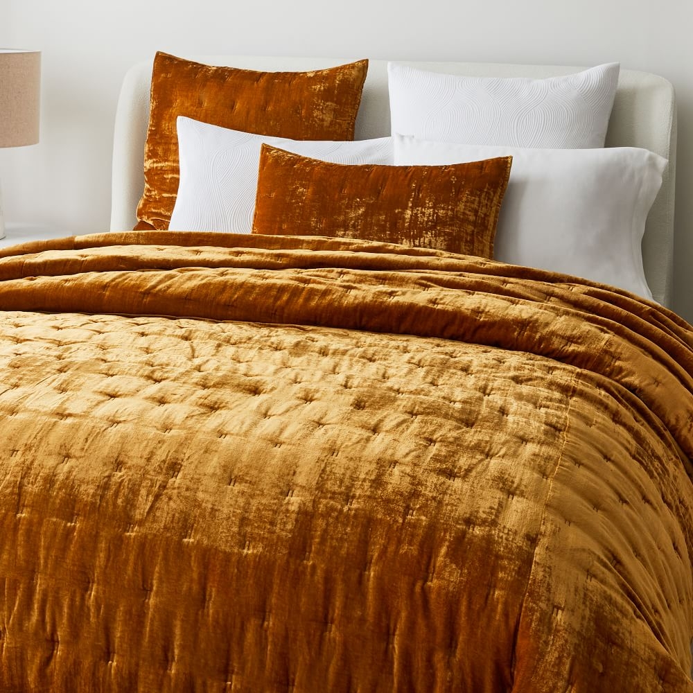 Buy online Lush Velvet Tack Stitch Quilt Shams now West Elm