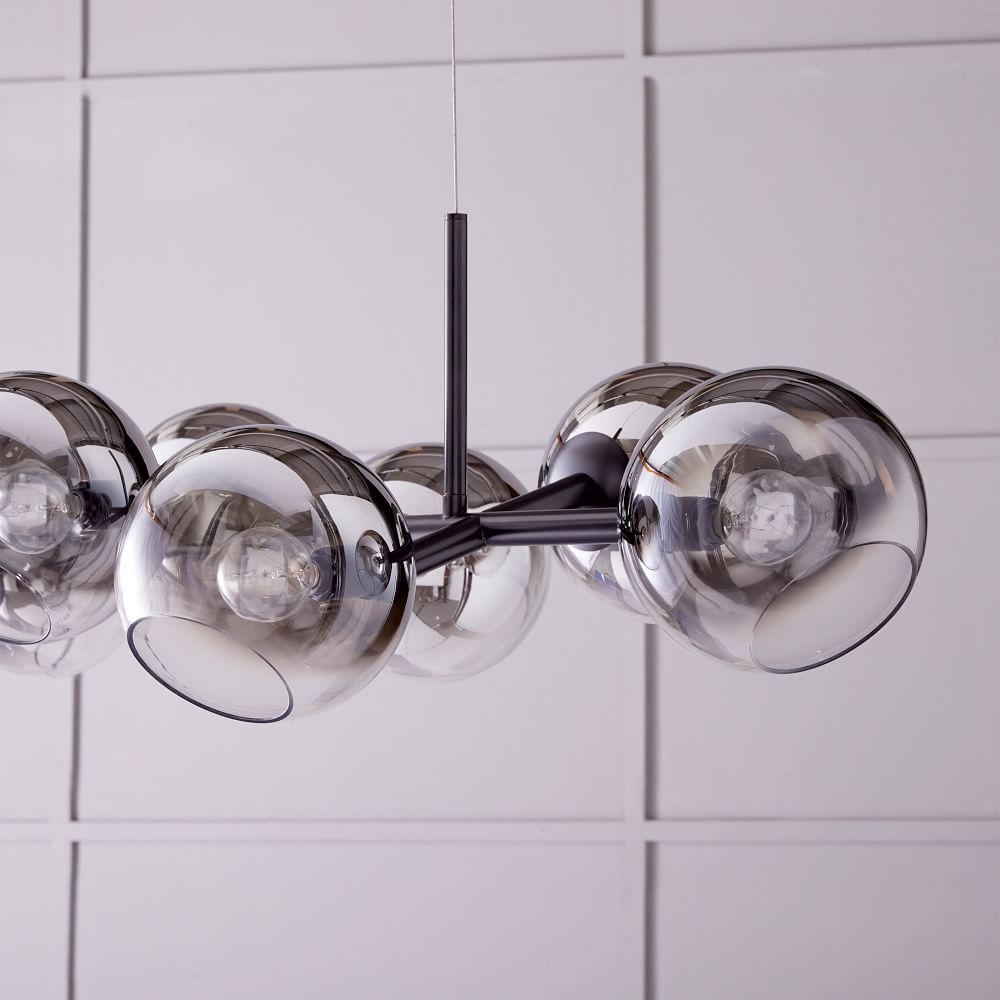 Glass chandelier discount shade