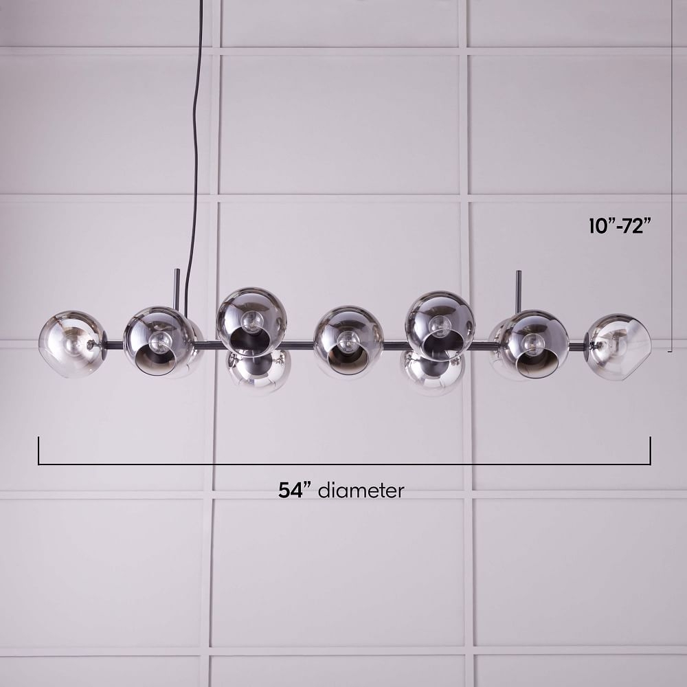 Staggered glass hotsell chandelier west elm
