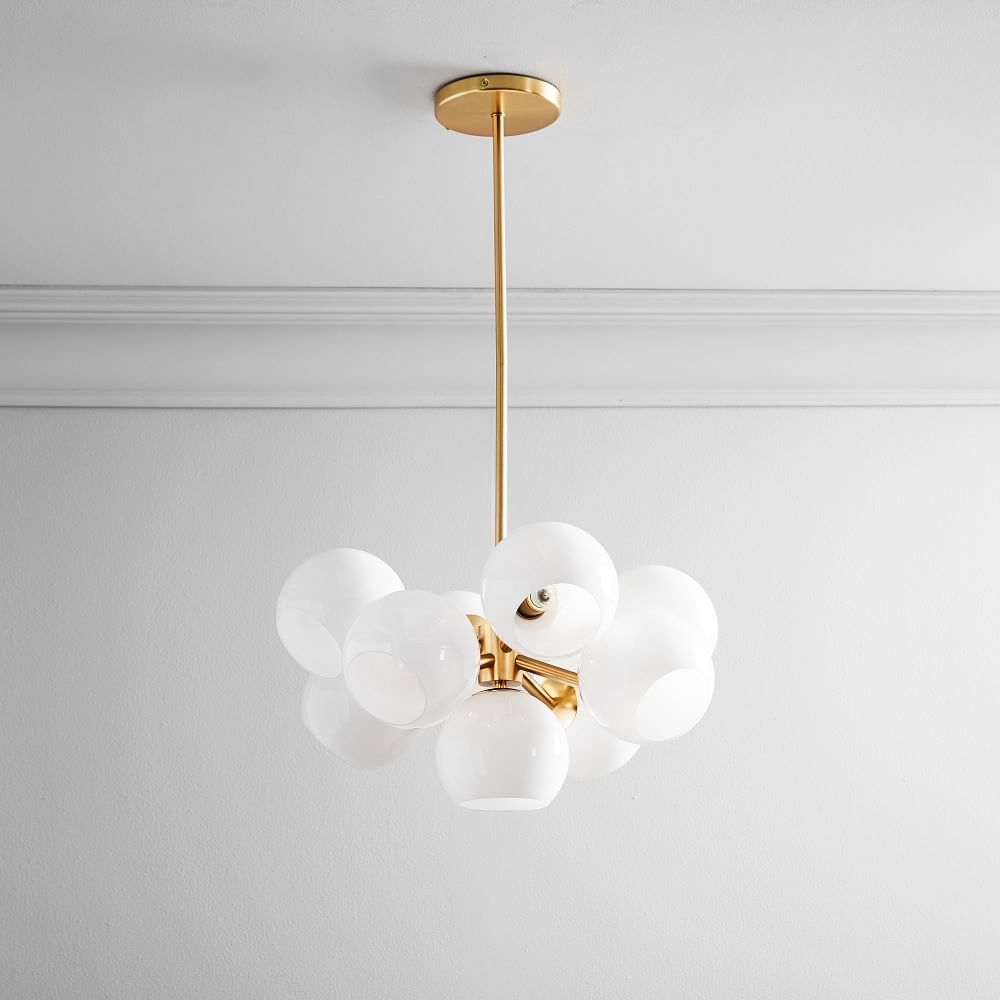 West elm deals milk glass chandelier