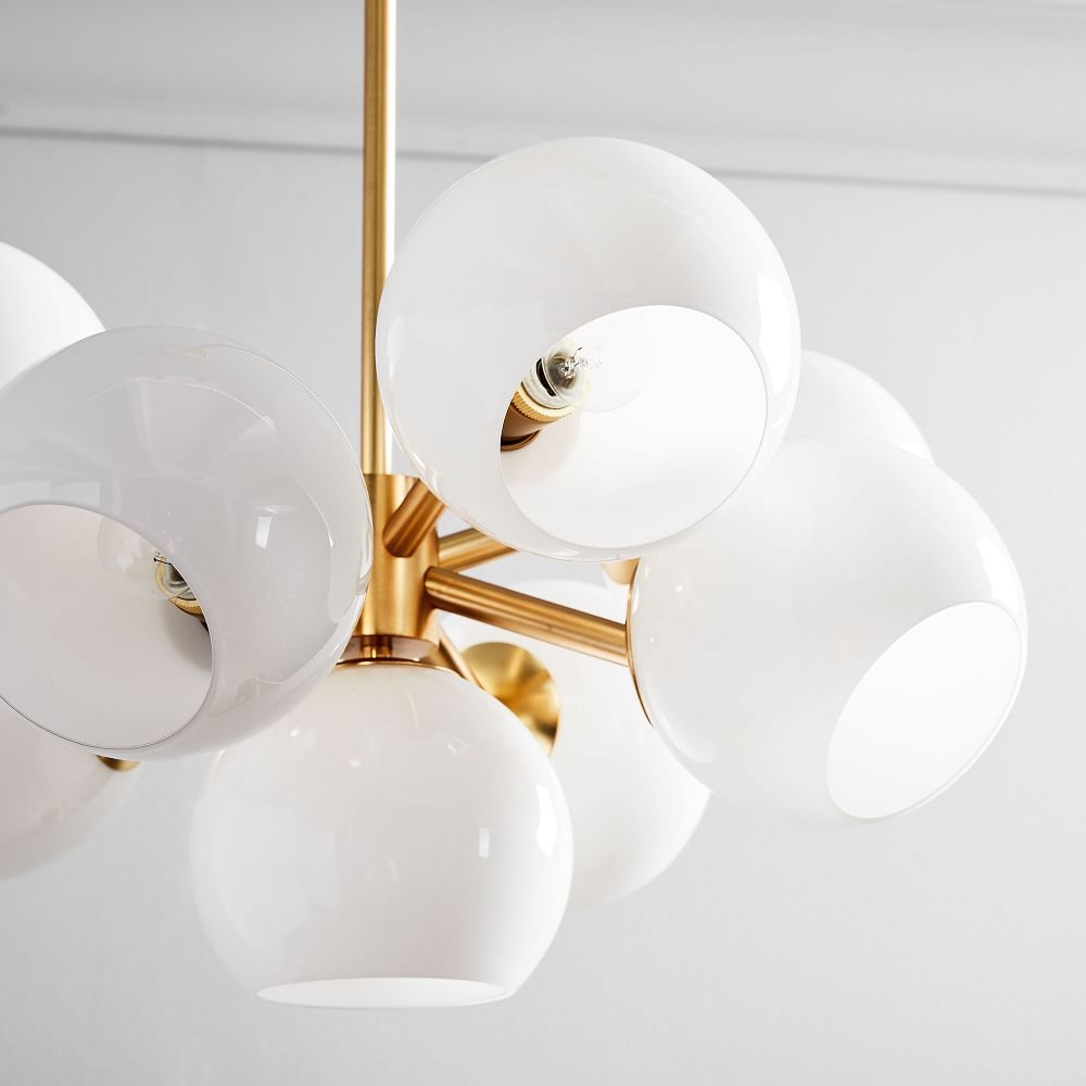 West elm shop milk glass chandelier