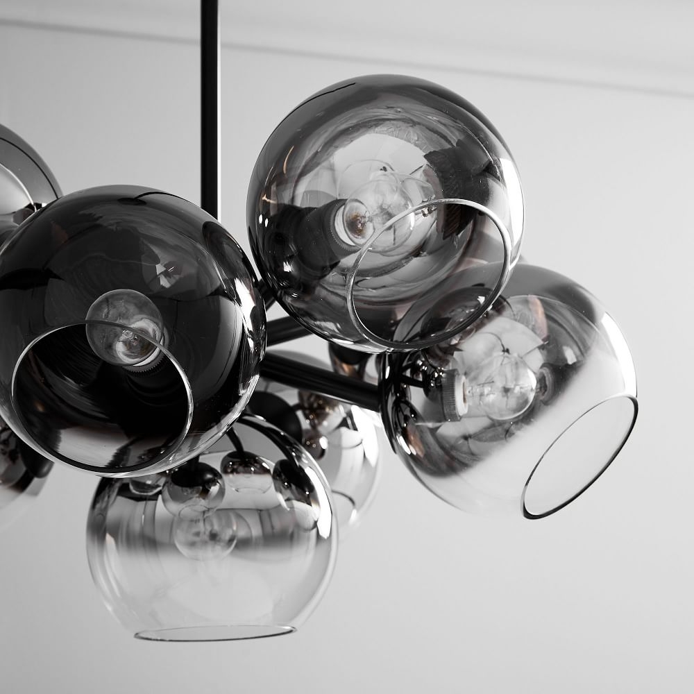West elm staggered glass chandelier sale